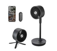 Dimplex DuoCool 2-in-1 Portable Cooling Fan - Cordless Pedestal & Desk Fan, 45H Battery Life, Rechargeable, Quiet 36dB, WiFi Smart App/Voice Control, Indoor/Outdoor, 5 Speeds, Graphite