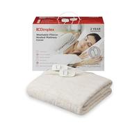 Dimplex DXMCDBD Heated Under Blanket - Double, Machine Washable Electric Blanket with Extra Foot Warmth, Cosy 100% Polyester Finish, Energy Efficient Low Cost Warmth - (White)