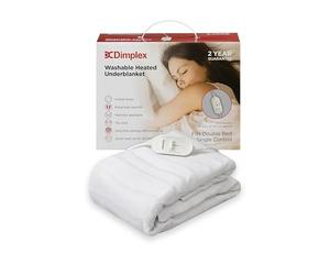 Dimplex DXUBDB Machine Washable Heated Under Blanket With Extra Foot Warmth - Double - White