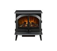 Dimplex Emberley Electric Stove, Black 3-Sided Fireplace With Choice of Flame Speeds and Brightness, 2kW Fan Heater And A Choice Of 1000 or 2000 Watt Heat Settings. Manual, Remote and Wi-Fi Controls
