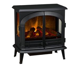 Dimplex Emberly Electric Stove, Black 3-Sided Fireplace With Choice of Flame Speeds and Brightness, 2kW Fan Heater And A Choice Of 1000 or 2000 Watt Heat Settings. Manual, Remote and Wi-Fi Controls