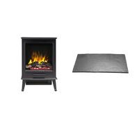Dimplex Fernshaw Optiflame 3D Black Electric Stove Fire and Slate Effect Hearth Pad