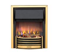 Dimplex Lerwick Brass Inset Electric Fire 3D Optiflame Effect Modern Remote Controlled