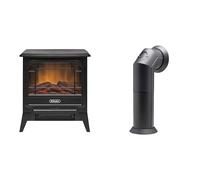 Dimplex MicroStove Optiflame Small Black Electric Stove Fire and Stove Pipe Accessory for Electric Fires