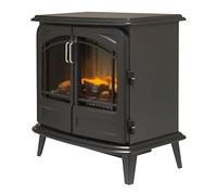 Dimplex Optiflame 2000W Electric Stove Matt Black Cast Iron Effect Heater Fire