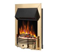 Dimplex Optiflame 2Kw Brass Effect Inset Electric Fire (H)550mm (W)403mm (D)90mm