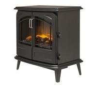 Dimplex Optiflame 2W Matt Black Cast Iron Effect Electric Stove (H)660mm (W)620mm