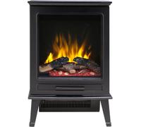 Dimplex Optiflame Fernshaw Freestanding Electric Stove, Black Led Flame Effect Fire With Choice Of Fuel Beds, Flame Brightness, Co