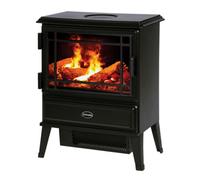 Dimplex Optimyst 2000W Matt Black Cast Iron Effect Electric Stove (H)620mm (W)480mm