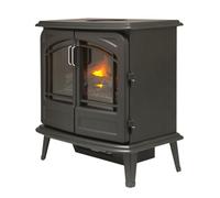 Dimplex Optimyst 2000W Matt Black Cast Iron Effect Electric Stove (H)660mm (W)620mm