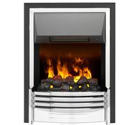 Pomona Inset 3D Optymyst Chrome Electric Fire by Glen Dimplex Chrome