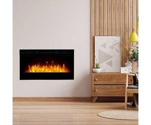 Dimplex Prism Wall Mounted or Recessed Electric Media Wall Fire Carbon