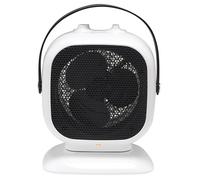 Dimplex Q3TSO QubeFan 2-in-1 3kW Oscillating Fan Heater and Cooling Fan with Thermostat, 2 Heat Modes, Cool Blow, Easy To Use Controls, Leather Handle, Safety Cut Out and Overheat Protection, White
