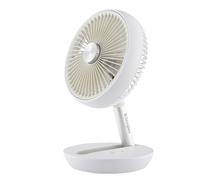 Dimplex Rechargeable Cordless Desk Fan with Whisper Quiet DC Motor | Up to 15 hours battery, 4000mAh USB-C rechargeable. 4 speeds, foldable, carry strap & dust bag.