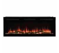 Dimplex Sense Optiflame Media Wall Fire, Black Wall Mount, Recess, Built-In Electric Fireplace, with 13 Colour Themes, 3 heat settings, Remote & Wi-Fi Controls, 50"/ 127.9cm