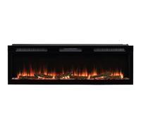 Dimplex Sense Optiflame Media Wall Fire, Black Wall Mount or Recess, Built-In Electric Fireplace, With 13 Colour Themes, 3 heat settings, Remote & Wi-Fi Controls, 60"/ 153.3cm