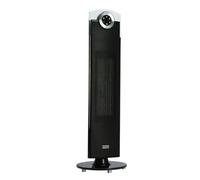 Dimplex Studio G Ceramic Tower Fan Heater, 2.5kW - Black | Motorised oscillation for even heat distribution. Integrated timer & remote. Sl loor standing.