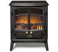 Dimplex Tango Optiflame Electric Stove, Matt Black Free Standing Electric Fireplace with Coal Fuel Bed, LED Flame Effect, Adjustable Fan Heater, Thermostat and Remote Control