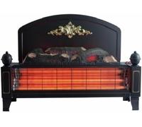Dimplex Yeominster Radiant Bar Fire, Black Traditionally Styled Freestanding Ele
