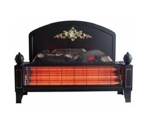 Dimplex Yeominster Radiant Bar Fire, Black Traditionally Styled Freestanding Electric Fireplace with Glowing Log Ember Fuel Bed and 1.2kW Heater With 600/1200 Watt Heat Settings