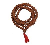 Dimraj Traders Rudraksha Mala 7-8mm Beads - 108+1, Unisex, Adult, Students, Young Adults, Spiritual Practitioners, Necklace