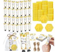 Dimsile 50 Sets Bee Themed Baby Shower Favors for Guests Sweet as Can Bee Bridal Shower Gift a Little Honey Is on the Way Hand Cream Honeycomb Soap Guest Return Gift for Wedding Gender Reveal