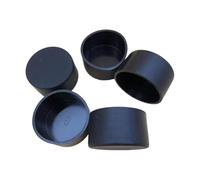 DimyFew 5 X PVC Inner Diameter 6.3 Cm, Round, Furniture Legs, Flexible End, Floor Protection, Multi-purpose Accessory, Chair Leg Protection, Black