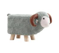 DimyFew Animal Footstool Footrest Ottoman Residential Culture Children's Stool for Guest Rooms Outdoors in The Interior, Gray Green