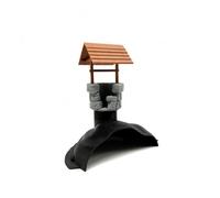 DimyFew Aquarium Well with Cave Looking Aquarium Cave Compact Crustacean Shelter for Aquatic Landscaping Decoration, Black