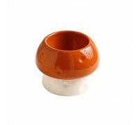 DimyFew Ceramic Bird Feeding Bowl Cute Mushrooms Bird Simple-to-Wash Spotless Porcelain Feeding Dish for Small Parrots, Array, Brown