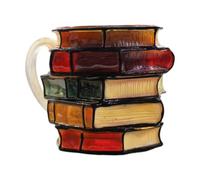 DimyFew Charming Book-Themed Cup Beverage Holder with Handle Great Addition to Your Kitchen Gift Idea, Style A