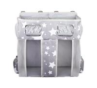 DimyFew Hanging Diaper Organizer Crib Storage Bag for Boys Girls Changing Table, Gray White Stars