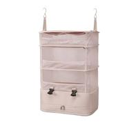 DimyFew Hanging Storage Bag, Clothes Organizer, Suitcase Organizer, Underwear Holder, Carry-on, Travel Pouch with Hook, Khaki