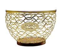 DimyFew Hen-Shaped Egg Basket, Fruit Bowl, Multifunctional Container, Egg Basket, Egg Holder for Farmhouse Decoration, Gold L