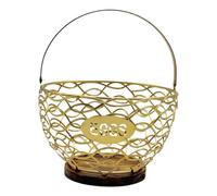 DimyFew Hen-Shaped Egg Basket, Fruit Bowl, Multifunctional Container, Egg Basket, Egg Holder for Farmhouse Decoration, Gold S