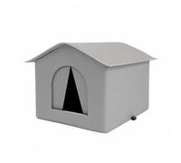 DimyFew Outdoor Cat House Waterproof Cat Shelter Water-Resistant for Backyard, Balcony, Gray, S Kitten