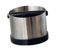 DimyFew Stainless Steel Coffee Knock Box Grind Waste Bin Espresso Machine Accessory for Coffee Shop, Full bevel mouth