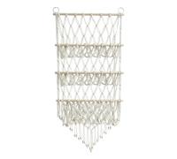 DimyFew Stuffed Animal Net, Toy Organizer, Hammock with Tassels, Mesh Fabric, Soft Macrame, Boho, Handwoven Tapestry for Children's Room, Playroom, Style A