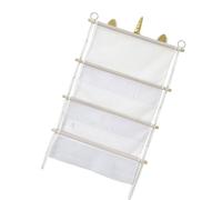 DimyFew Wall Hanging Toy Organizer 3 Tier Plush Toy Storage Net for Nursery Bathroom