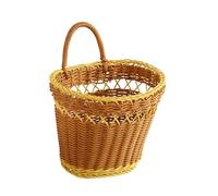 DimyFew Wall-mounted Storage Basket, Versatile Flower Basket, Fruit And Vegetable Stand for Decorating The Entrance Area, Brown and Yellow