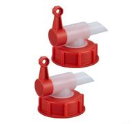 DIN 51 and DIN 61 For Pouring Tap Spout for 5L to 30L Jerrycans, Drip-For Outlet Valve for Drum Dispenser, Accurate Dosing and Filling with 18.9mm(2PCS DN51)