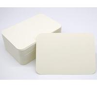 DIN A6 Postcards Index Cards Set Blank for DIY Choice of Envelopes and Round Corners (Ivory 270 g/m², 25 Cards without Envelopes)