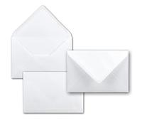 DIN B6 White Envelopes | 125 x 185 mm | Gummed Edges | 100 Umschläge White