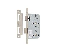 DIN Bathroom Lock - 60mm - Satin Stainless Steel
