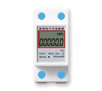 Din Digital Single Phase Energy Meter KWh Voltage Current Power Consumption Meter Wattmeter Electricity Digital Single Phase Energy Tester Electricity Usage Monitors
