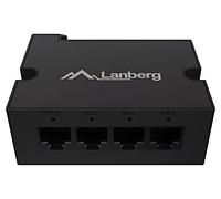 DIN-FE4-AT-30W Ethernet Switch RJ45 PoE+ Female x4 Black 100m Plastic LANBE