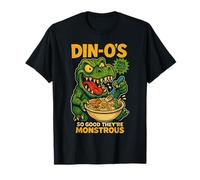 Din-O's T-Rex Cereal Monster Cartoon Parody Dinosaur Gift T-Shirt