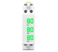 Din Rail 18mm Apmere Meter AC 100A 220V 380V Three Phase AmmeterIndicator LED Digital Display Detector Witch CT(Not Transparent)