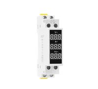 Din Rail 18mm Multimeter Single PhaseThree Phase Voltmeter Ammeter Frequency Meter Digital Display Detector 80-500VAC(1Phase V A Hz Meter)