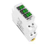 Din Rail 18mm Voltage Meter Ammeter AC 40-500V 220V 380V Single Three Phase Modular Indicator LED Digital Display Detector